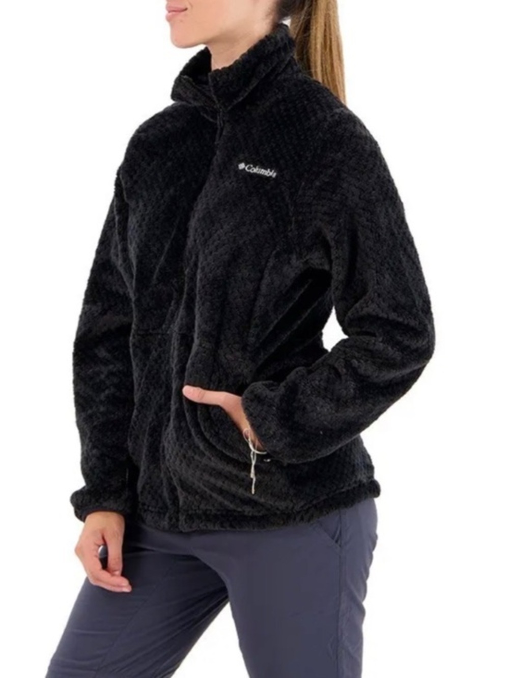Columbia Interchange Fleece Jacket Velvety Sherpa Full Zip Sz Medium Excellent